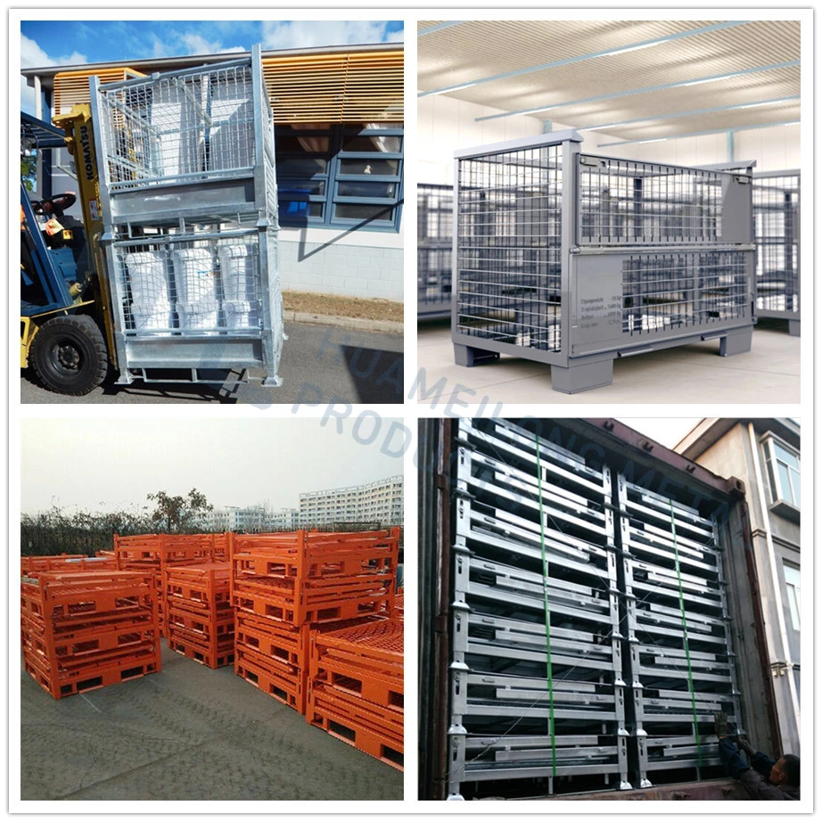 Australia Galvanized Warehouse Stackable Lockable Storage Metal Wire Mesh Stillage Cages