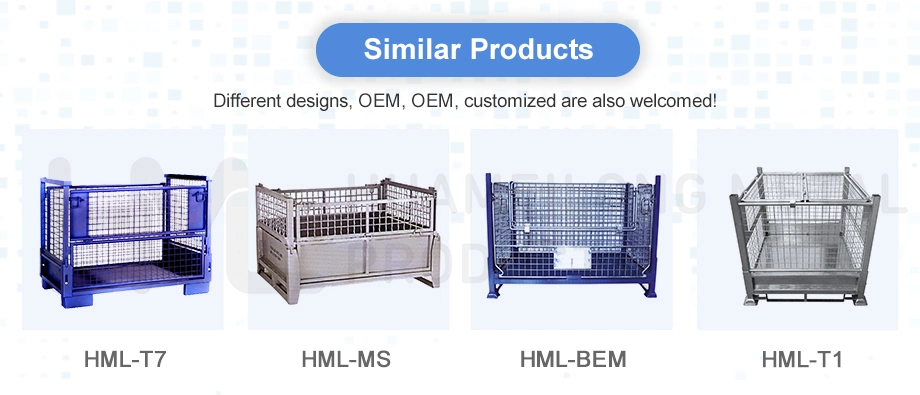 Hml Powder Coating Warehouse Forklift Metal Stillages Gitterbox for Sale