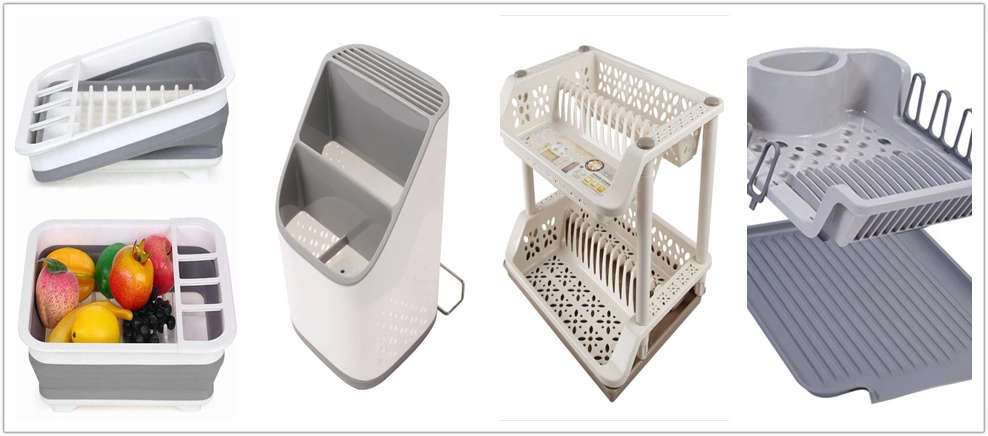 Injection Mould Kitchen Shelf Storage Dish Plastic Kitchen Rack Basket