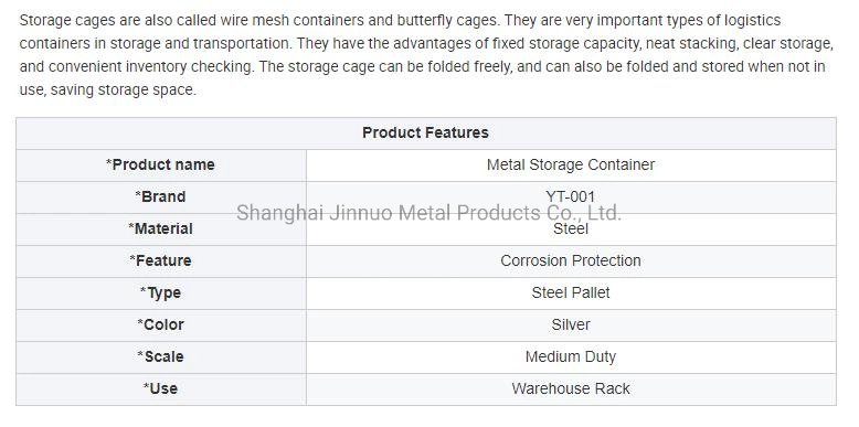 Wholesale Foldable Lockable Wire Mesh Transport Metal Storage Wire Mesh Pallet Cage