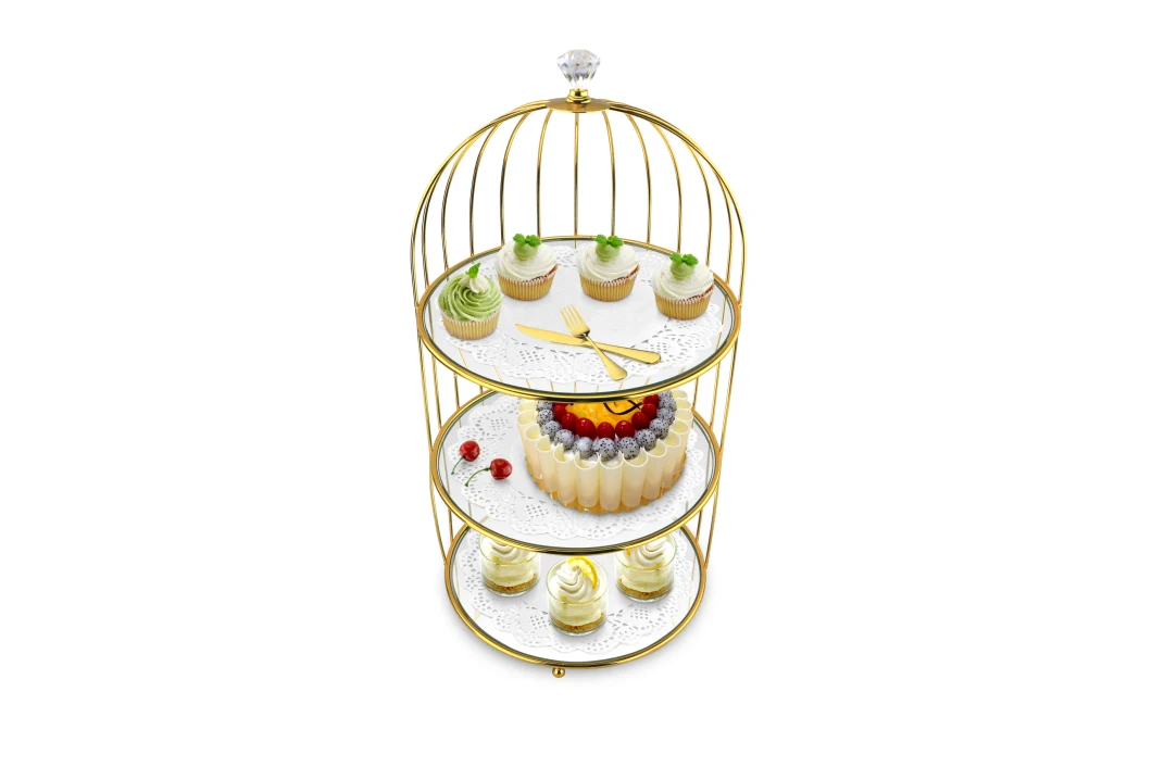 European Wedding Wrought Iron Cake Dessert Fruit Tray Dessert Table Decoration Pastry Rack