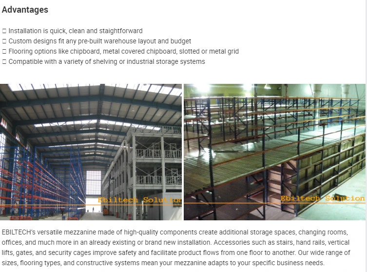 Commercial Adjustable Galvanized Steel Mezzanine Floor Structure From Indonesia Project