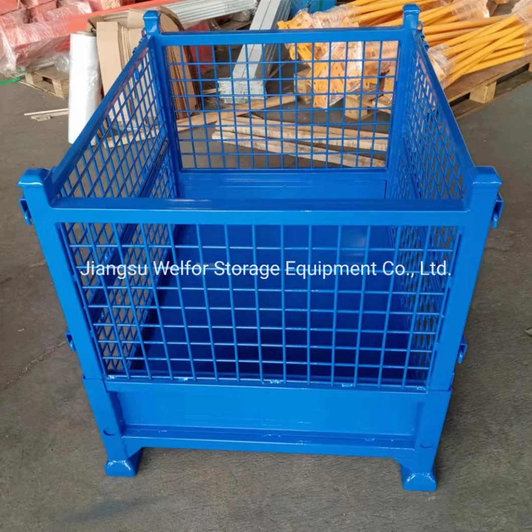 Stackable Foldable Steel Welded Heavy Duty Wire Mesh Pallet Cage