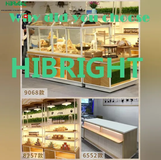 スーパーマーケットのパンやペストリー用の木製ベーカリー棚