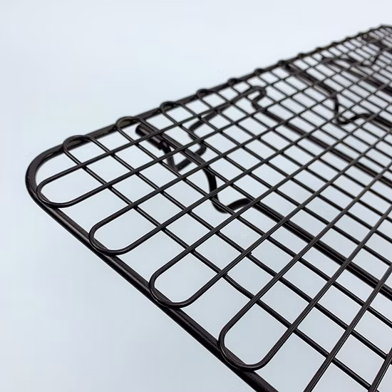 キッチンラック家庭用ブラックスチール折りたたみ積み重ね可能なペストリーケーキ冷却ラック